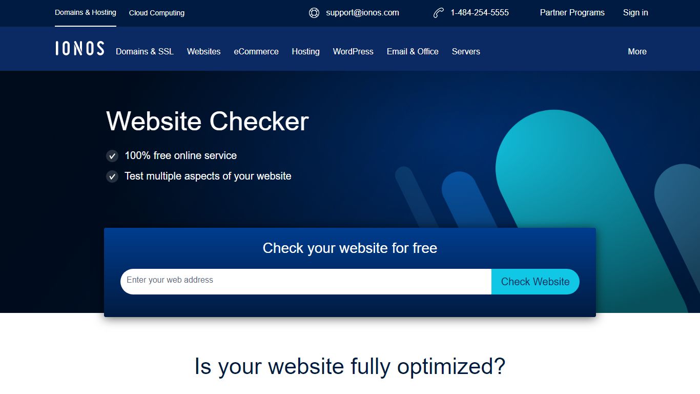 Website Checker | Free online performance analysis of websites | IONOS